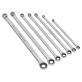 Sealey AK6319 Premier Extra-Long Double Ring Ratchet/Fixed Spanner Set 7pc