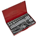 Sealey AK694 Premier Metric/Imperial/Whitworth Socket Set 3/8