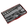Sealey AK694 Premier Metric/Imperial/Whitworth Socket Set 3/8