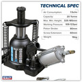 Sealey AM20SLE Viking Manual/Air Hydraulic Bottle Jack 20 Tonne