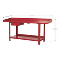 Steel Workbench with Drawer 2m