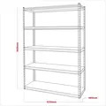 Sealey AP1200R Racking Unit with 5 Shelves 220kg Capacity Per Level