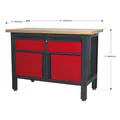 Sealey AP1372A Workbench with 2 Drawers & 2 Cupboards