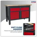 Sealey AP1372A Workbench with 2 Drawers & 2 Cupboards