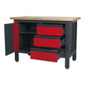 Workbench with 3 Drawers & Cupboard