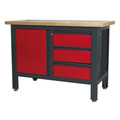 Workbench with 3 Drawers & Cupboard