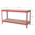 Sealey AP1535 Steel Workbench with Wooden Top 1.53m
