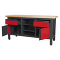 Sealey Workbench with 2 Drawers, 2 Cupboards & Open Storage