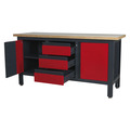 Sealey Workbench with 3 Drawers & 2 Cupboards