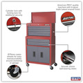 Sealey AP2200BB American PRO® Topchest & Rollcab Combination 6 Drawer - Red