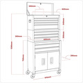 American PRO® Topchest, Mid-Box Tool Chest & Rollcab Stack 9 Drawer - Purple