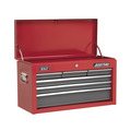 American PRO® Topchest 6 Drawer with 98pc Tool Kit - Red/Grey