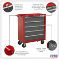 Sealey AP22505BB American PRO® Rollcab 5 Drawer - Red/Grey