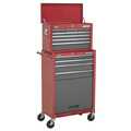 Sealey American PRO® Topchest & Rollcab Combination 13 Drawer - Red/Grey