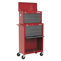 Sealey American PRO® Topchest & Rollcab Combination 13 Drawer - Red/Grey