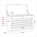 Sealey American PRO® Topchest 5 Drawer - Red