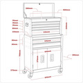 Sealey American PRO® Topchest & Rollcab Combination 6 Drawer - Blue