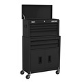 American PRO® Topchest & Rollcab Combination 6 Drawer with 170pc Tool Kit - Black