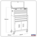 American PRO® Topchest & Rollcab Combination 6 Drawer - Orange