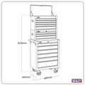 Sealey American PRO® Topchest, Mid-Box Tool Chest & Rollcab Stack 14 Drawer - Red