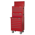 Sealey American PRO® Topchest, Mid-Box Tool Chest & Rollcab Stack 14 Drawer - Red
