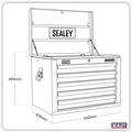 Sealey Superline PRO® Topchest 5 Drawer - Grey/Black