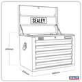 Sealey Superline PRO® Topchest 5 Drawer - Green/Black