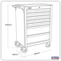 Sealey Superline PRO® Rollcab 7 Drawer - Red