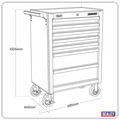 Superline PRO® Rollcab 7 Drawer - Black
