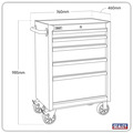 Sealey Superline PRO® Black Edition Rollcab with 5 Soft Close Drawers 680mm