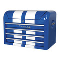 Sealey Premier™ Retro Style Topchest 4 Drawer - Blue with White Stripes