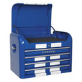 Sealey Premier™ Retro Style Topchest, Mid-Box Tool Chest & Rollcab Combination 10 Drawer - Blue with White Stripes