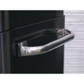 Premier™ Retro Style Wide Rollcab 6 Drawer - Black with Red Anodised Drawer Pulls