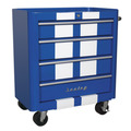 Sealey Premier™ Retro Style Topchest, Mid-Box Tool Chest & Rollcab Combination 10 Drawer - Blue with White Stripes
