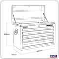 Sealey Superline PRO® Topchest 5 Drawer - Black