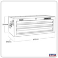 Sealey AP33339 Superline PRO® Mid-Box Tool Chest 3 Drawer - Red