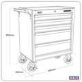 Sealey Superline PRO® Rollcab 5 Drawer - Red