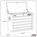 Sealey American PRO® Topchest 5 Drawer - Black/Grey