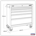 Sealey Superline PRO® Black Edition Rollcab with 6 Soft Close Drawers 915mm