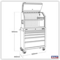 Sealey Superline PRO® Hutch Toolbox & Rollcab Combo 915mm 6 Drawer