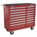 Superline PRO® Heavy-Duty Rollcab 16 Drawer - Red