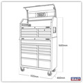 Sealey AP41BESTACK Superline PRO® Tool Chest Combination with 17 Soft Close Drawers & Power Bar
