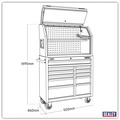 Sealey AP41HBESTACK Superline PRO® Hutch Toolbox & Rollcab Combo 1030mm 11 Drawer