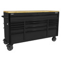 Sealey Superline PRO® Black Edition Mobile Trolley with Wooden Worktop 15 Drawer 1549mm