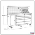 Sealey AP6310 Superline PRO® Mobile Workstation with Backboard 10 Drawer