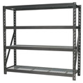 Heavy-Duty Racking Unit with 4 Mesh Shelves 640kg Capacity Per Level