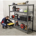 Heavy-Duty Racking Unit with 4 Mesh Shelves 640kg Capacity Per Level