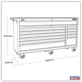 Sealey AP6612 Superline PRO® Rollcab 12 Drawer - Red