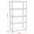 Sealey AP7200 5-Level Racking Unit 200kg Capacity Per Level