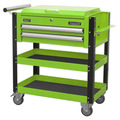 Sealey Superline PRO® Heavy-Duty Mobile Tool & Parts Trolley with Lockable Top & 2 Drawers - Green